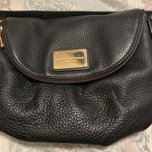 Marc Jacobs Crossbody Handbag.  Black with gold accents.